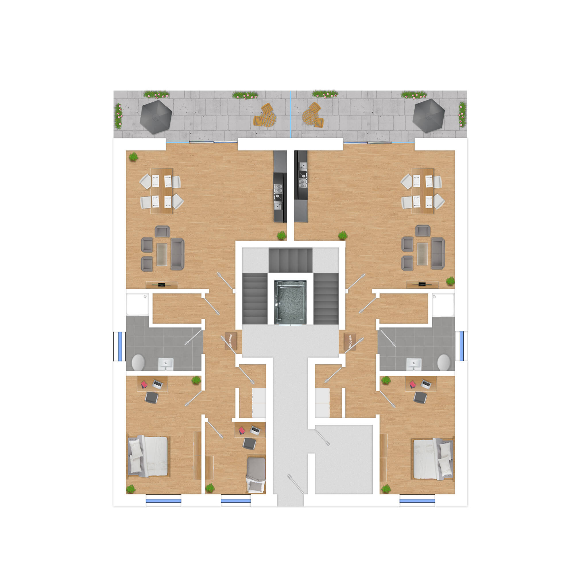 Erdgeschoss Terrassenwohnung mit Garten – Provisionsfrei Tarp bei Flensburg mit Blick ins Treenetal, 24963 Tarp