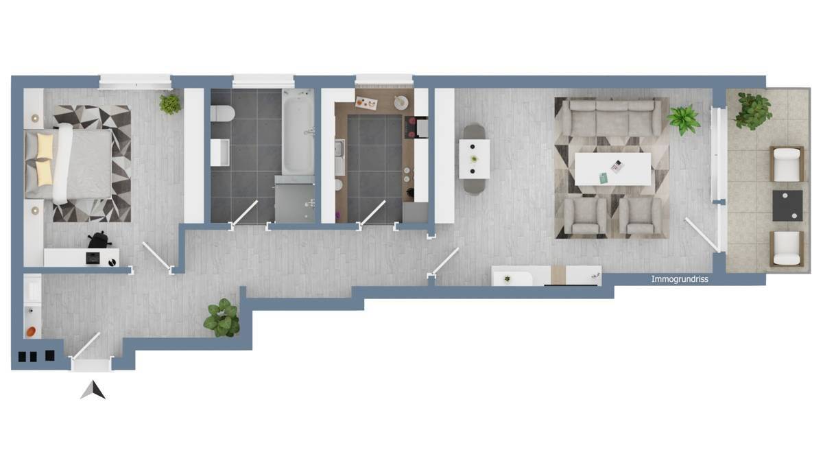 Wiedenbrück – 2-Zi. Eigentumswohnung 63m² in attraktiver Lage (WE 02) – Freigestellt, 33378 Rheda-Wiedenbrück