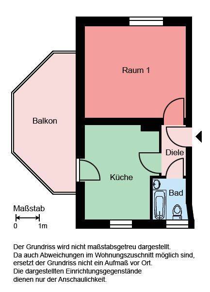1-Zimmerwohnung mit Balkon, 44623 Herne (Baukau-Ost Herne-Mitte Herne-Süd)