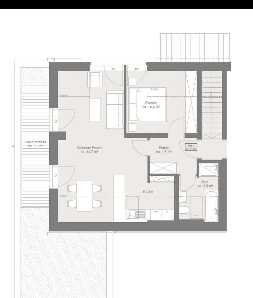 2-Zimmer Wohnung mit Dachterrasse, 90766 Fürth (Eigenes Heim Hardhöhe Unterfarrnbach Weststadt)