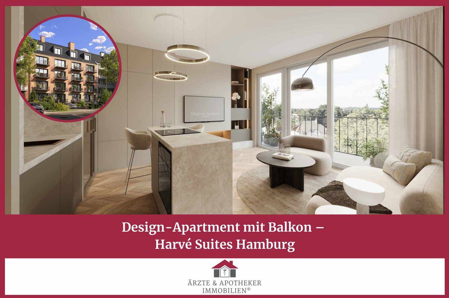 Design-Apartment mit Balkon – Harvé Suites Hamburg, 20144 Hamburg (Eimsbüttel Harvestehude Hoheluft-Ost Rotherbaum)