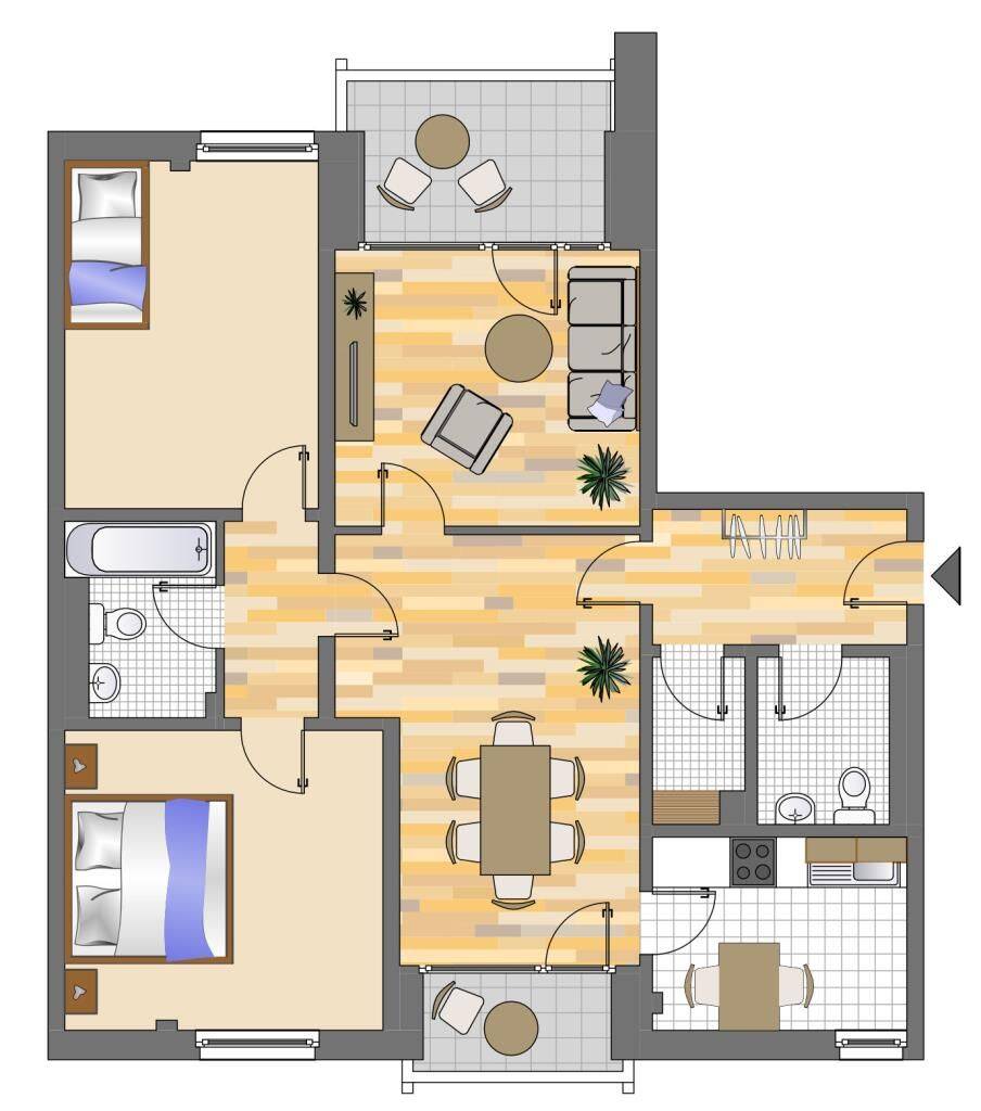 3 Zimmer-Wohnung in Düsseldorf-Hassels, 40599 Düsseldorf (Benrath Hassels Holthausen Reisholz)