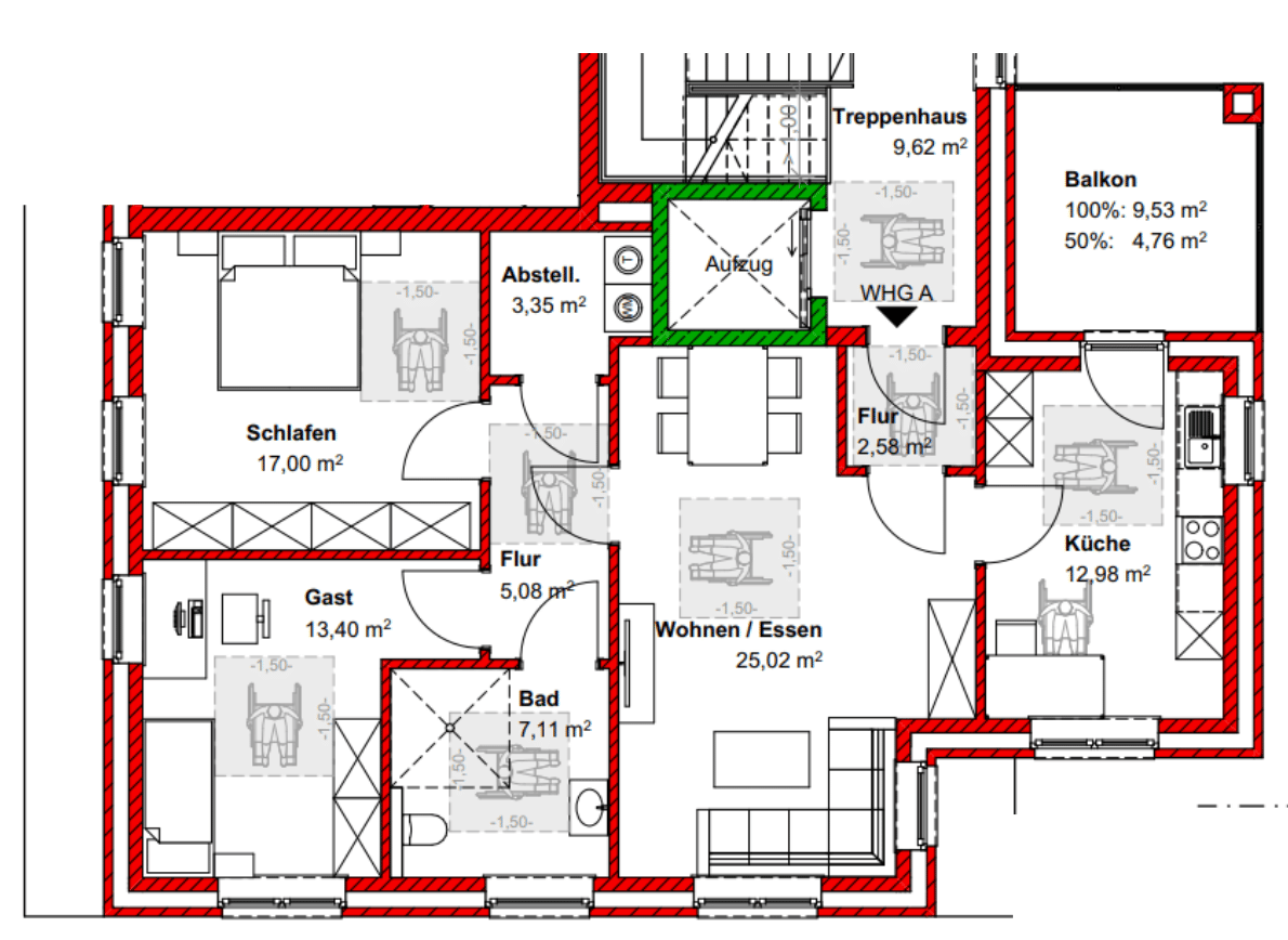 Eigentumswohnung Dachgeschoss – KfW 40 QNG, 49716 Meppen