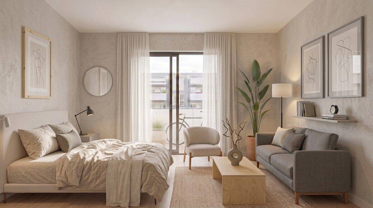 Attraktives Studio mit Balkon – modern und barrierefrei, 22177 Hamburg (Wandsbek Bramfeld Steilshoop)