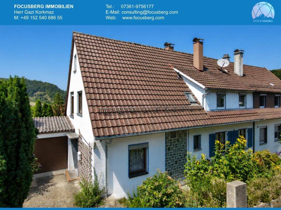 GROSSZÜGIGE DHH ALS EIN- ODER ZWEIFAMILIENHAUS MIT POTENZIAL UND PELLETHEIZUNG AUS 10/2022, 73432 Aalen