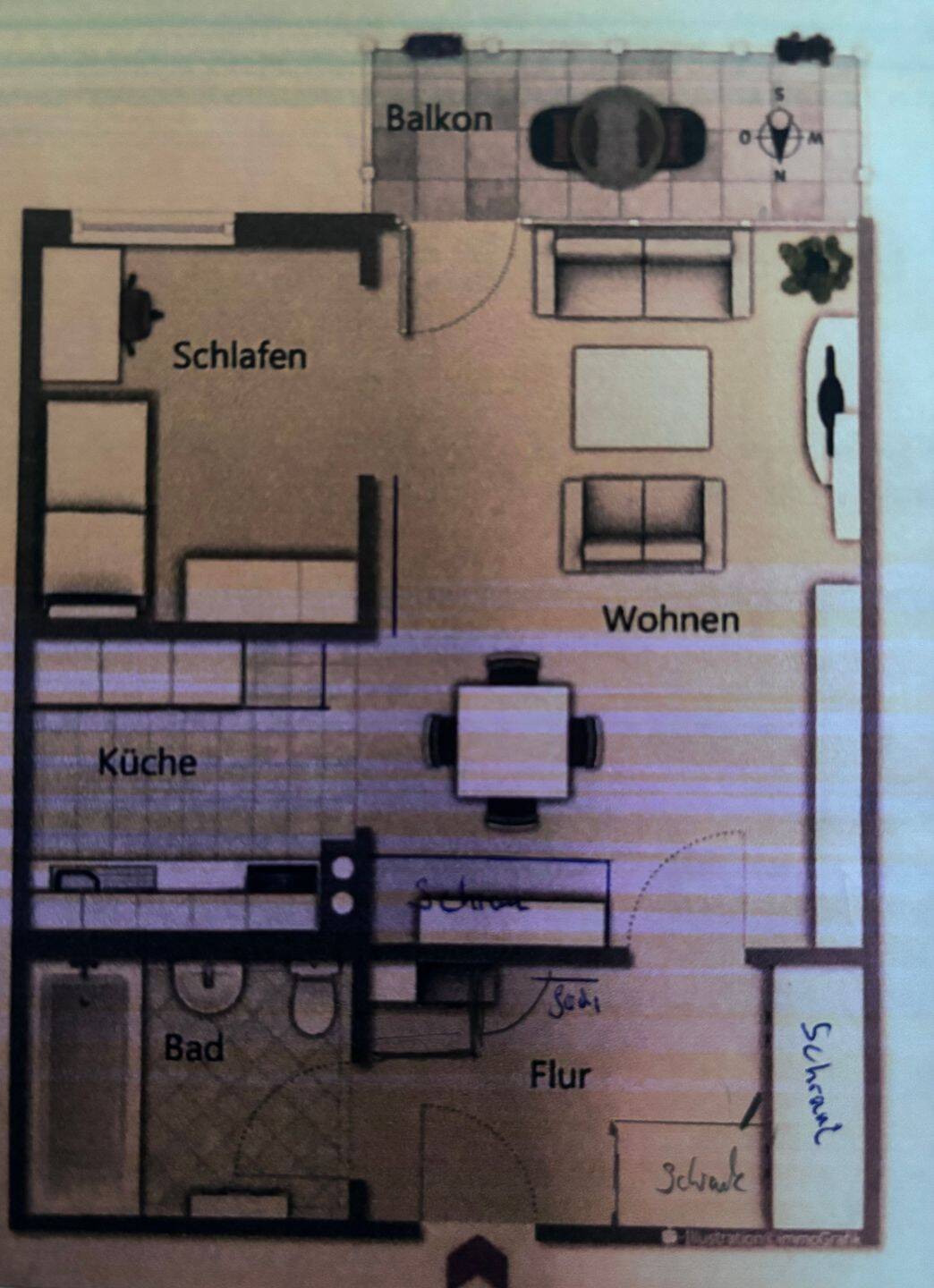 Mietwohnung, 1 Zimmer, 44 m², in Ottobrunn, 85521 Ottobrunn