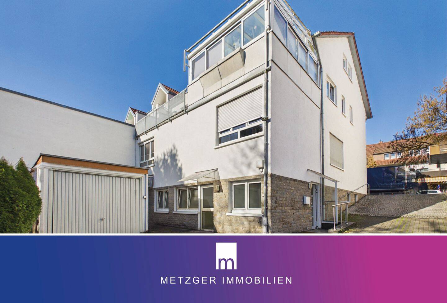 Wohn- & Geschäftshaus in 1A-Lage: Gewerbefläche, großes Gartengeschoss und Dachterrasse+Wintergarten, 73249 Wernau (Neckar)