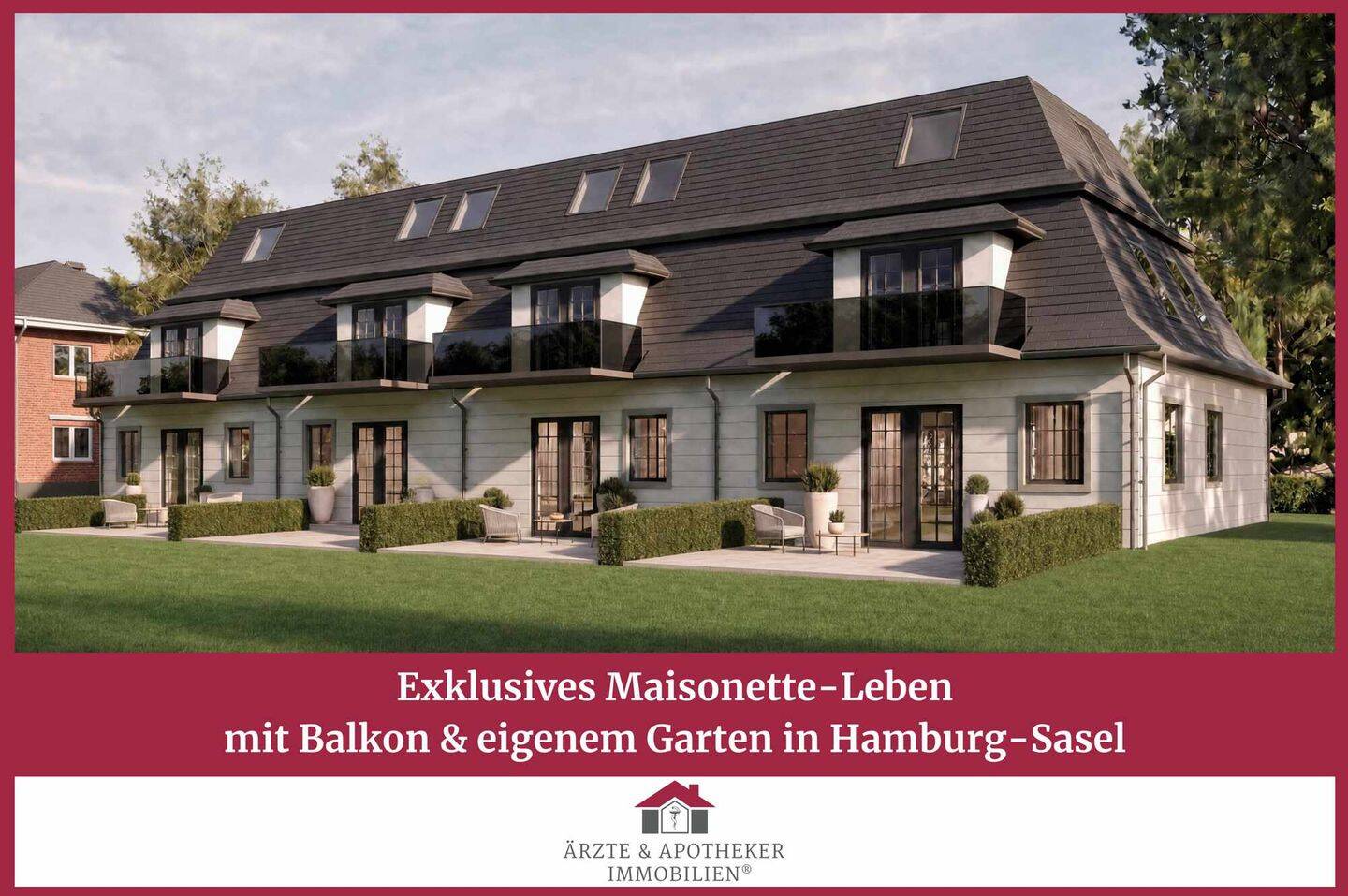 Exklusives Maisonette-Leben mit Balkon & eigenem Garten in Hamburg-Sasel, 22393 Hamburg (Wandsbek Bramfeld Poppenbüttel Sasel Wellingsbüttel)