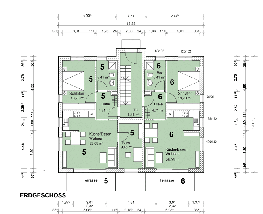 3 Zimmerwohnung mit Terrasse und Garten aus 2023 in Giebing, 85256 Vierkirchen