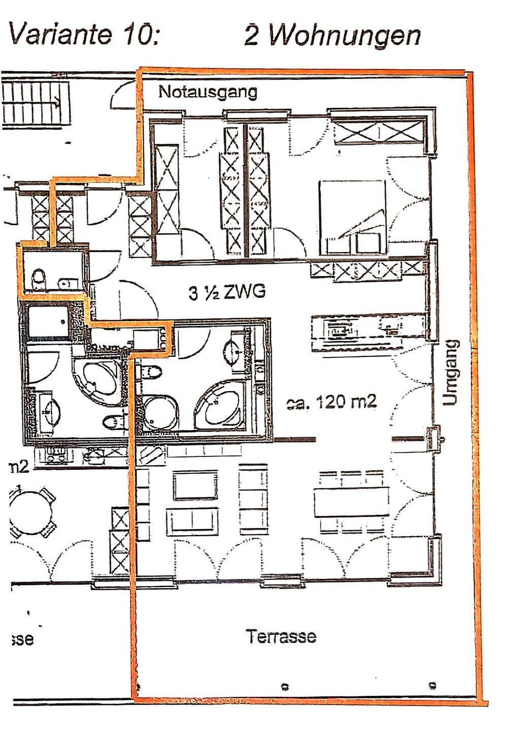 Laufenburg, Penthouse 120m², 3,5 Zi, repräsentativ exklusiv mediterran seniorengerecht, riesiger Balkon mit Fernblick, 79725 Laufenburg (Baden)