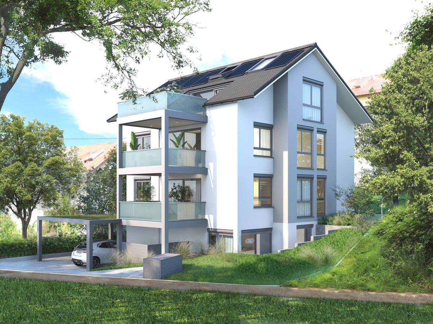 Wohnen mit Freiraum: 4-Zimmer-Komfort-Wohnung mit Balkon, Garten und Aufzug, 71364 Winnenden