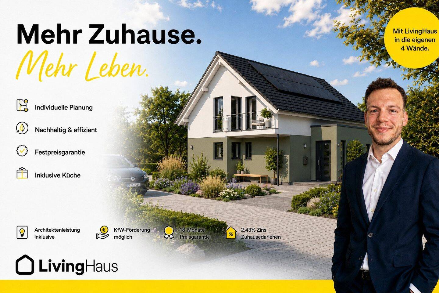 Living Haus | Nachhaltig bauen in Bottrop | Individuelles Einfamilienhaus | KfW 40 & QNG, 46242 Bottrop