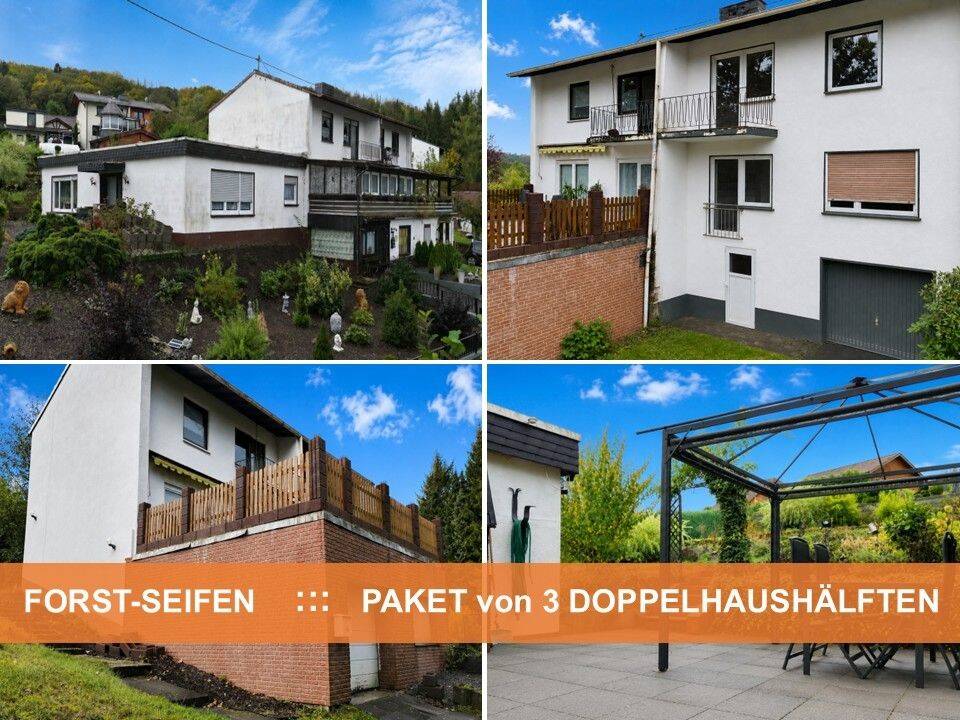 PAKET  von  3  DOPPELHAUSHÄLFTEN   :::   FORST-SEIFEN, 57537 Forst