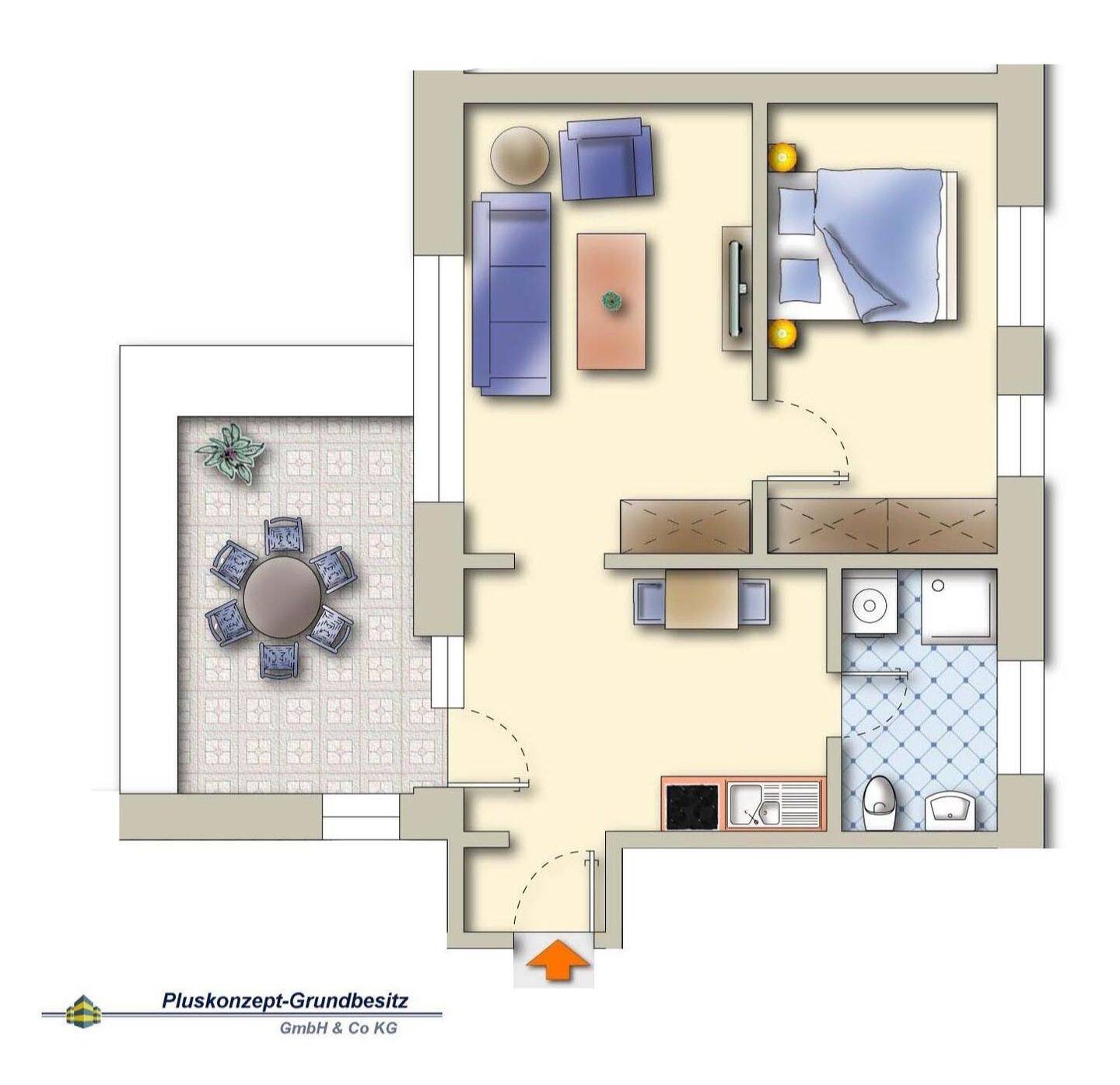 Schöne 2-Zimmer-Wohnung mit Balkon und Einbauküche, 29633 Munster