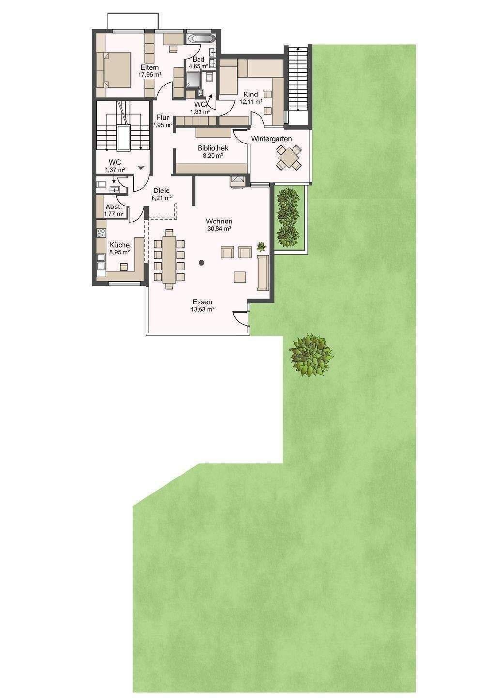 Traumwohnung mit Garten in gehobener Wohnlage, 70374 Stuttgart (Bad Cannstatt Sommerrain)