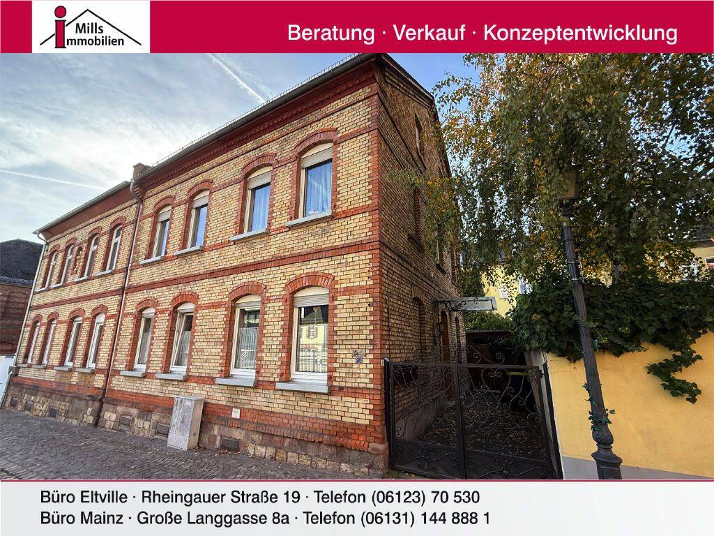 Hübsches Backsteinhaus mit 2-3 Wohneinheiten in schöner und zentraler Lage, 65343 Eltville am Rhein