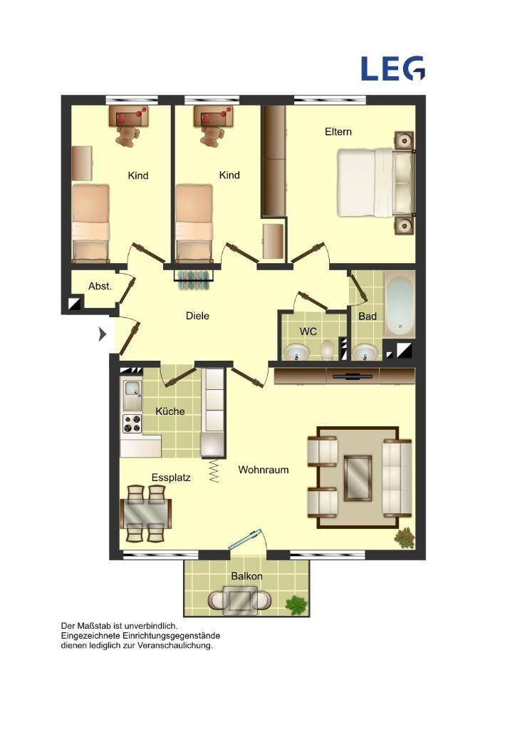 Helle 4-Zimmer-Etagenwohnung in Minden mit abwechslungsreichem Wohnkomfort, 32427 Minden