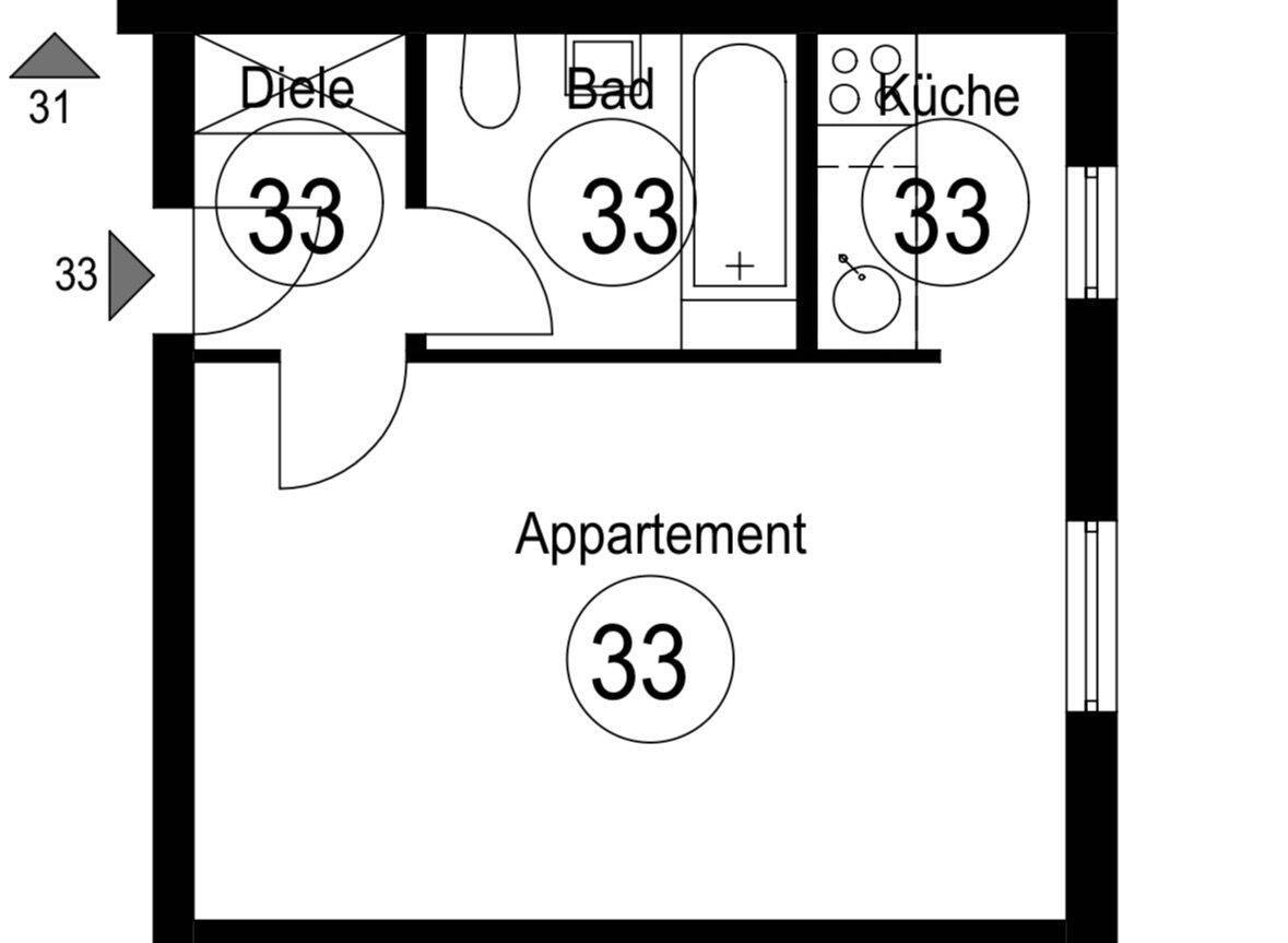 Bezugsfreie 1-Zimmer-Wohnung mit Gartenabteil und viel Potenzial, 81675 München (Au-Haidhausen Bogenhausen)