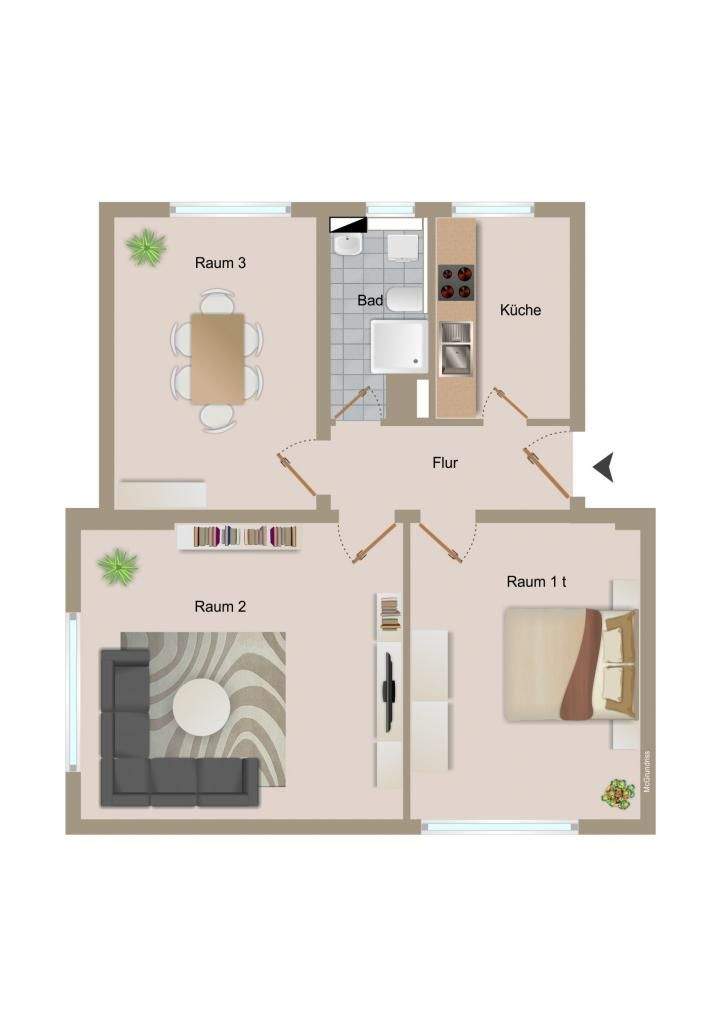 Sanierte Wohnung, 39110 Magdeburg (Diesdorf Stadtfeld West)