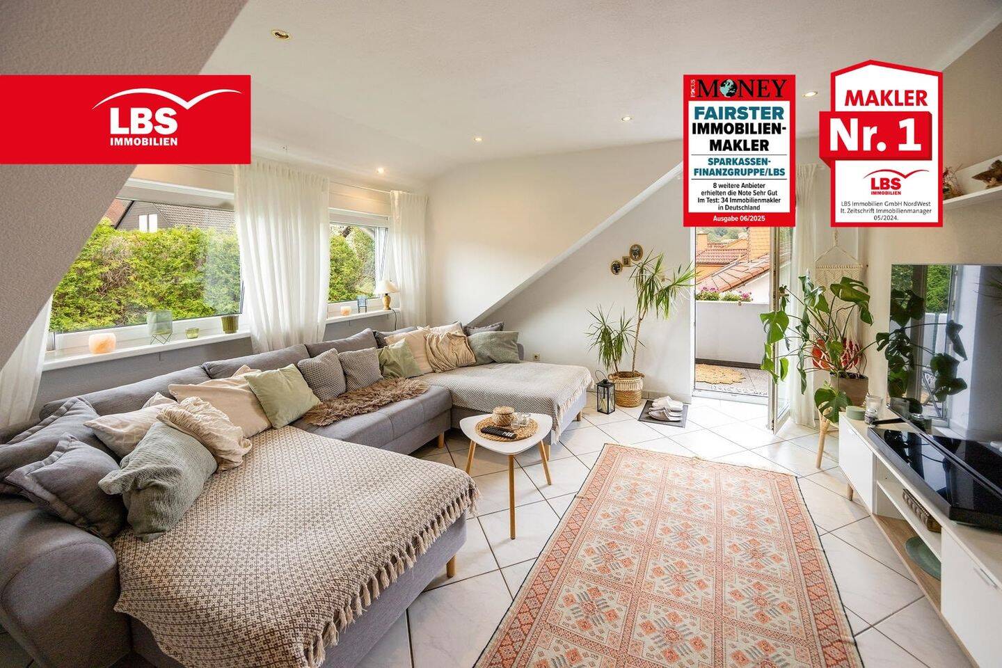 Günstiger als Mieten! Helle Dachgeschoß-Wohnung mit Balkon und Garage, 59846 Sundern (Sauerland)