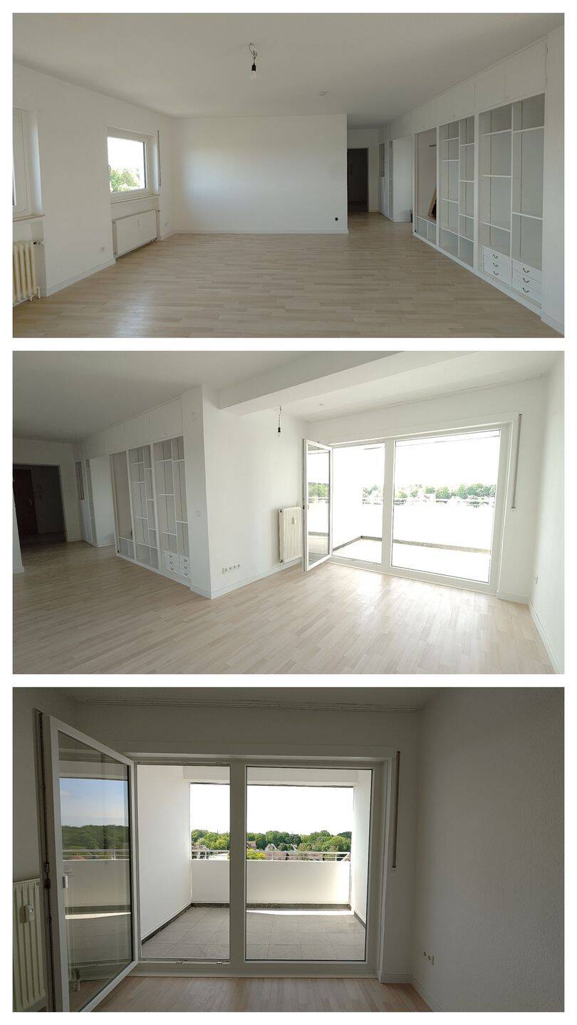 Erstbezug nach Kernmodernisierung und Penthouse-Gefühl: Barrierearme 3-Zimmer-Wohnung im 6. Stock mit Traumausblick, Küche & Bad neu, 33330 Gütersloh