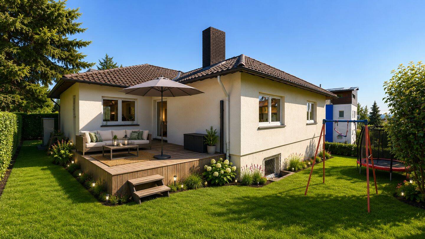 Voll möbliertes Einfamilienhaus mit opt. Einliegerwohnung, Garten, Terrasse & Garage, 60388 Frankfurt am Main (Bergen-Enkheim Seckbach)