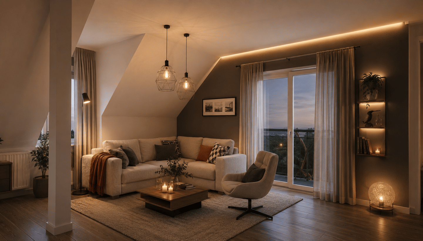 Stylische 3 Zimmer-Dachgeschosswohnung mit Klimaanlage und Balkon – Einzelgarage & Pkw-Stellplatz, 93354 Siegenburg