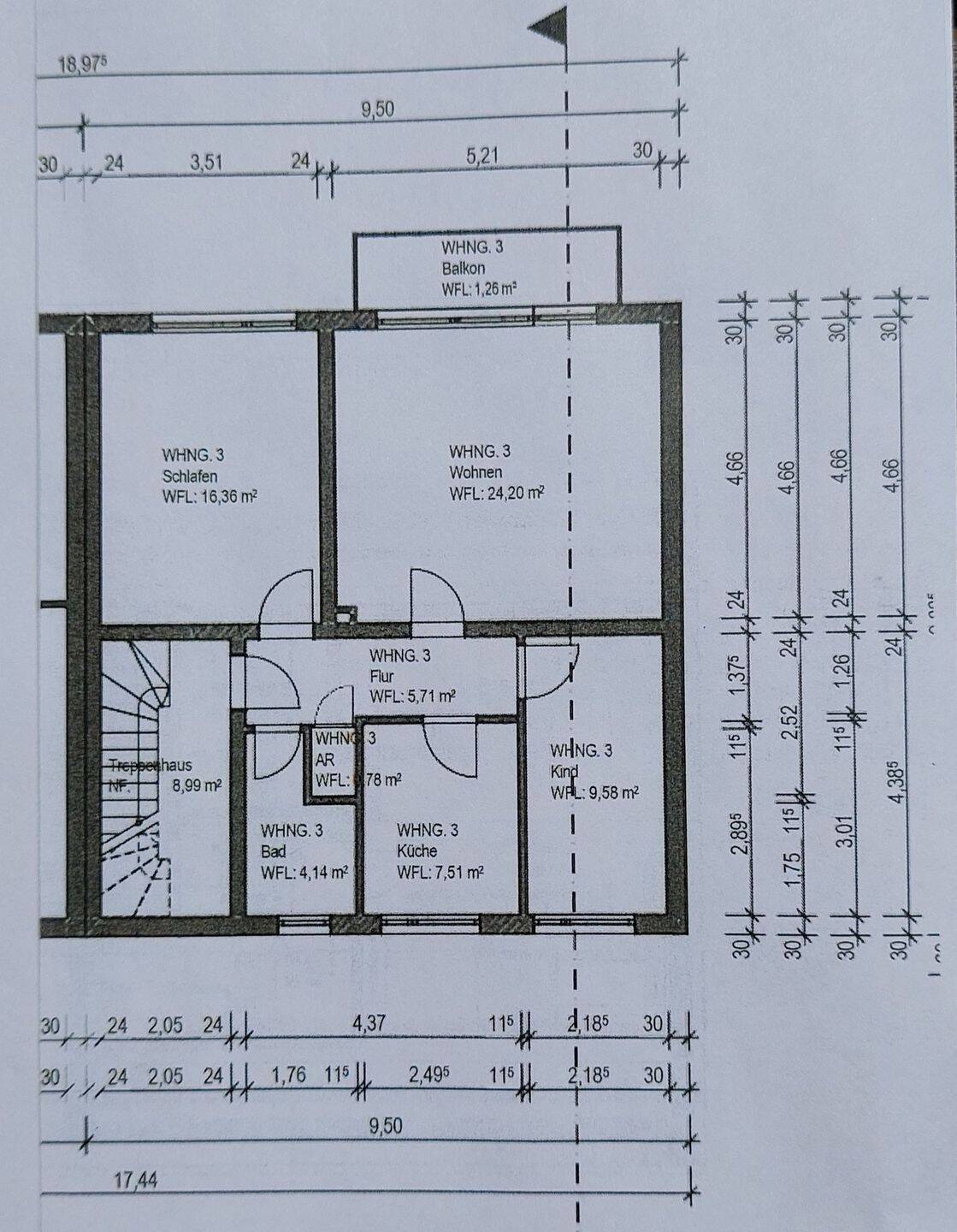 … großzügige 3 Zimmer Wohnung in Werl-Westönnen mit Balkon, 59457 Werl