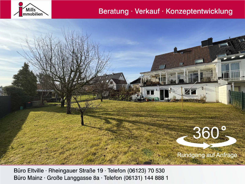 Großzügige Doppelhaushälfte mit tollem Grundstück in 1-A Lage und zusätzlicher ELW, 55130 Mainz (Laubenheim Weisenau)