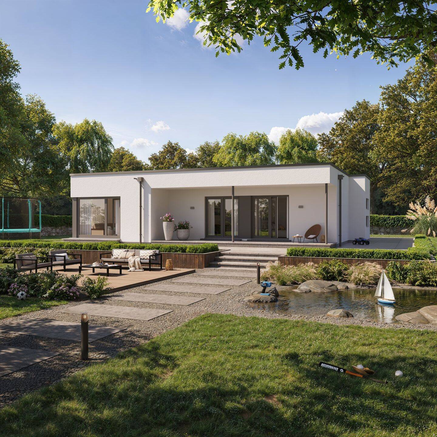 Dein Flachdach Bungalow – Individuell geplantes Zuhause im Bauhausstil als Ausbauhaus – wenn du willst mit smartem Living-Komfort, 24107 Kiel (Suchsdorf)