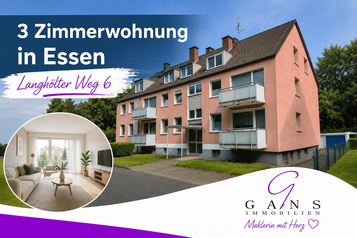 Gemütliche 3-Zimmer-Wohnung mit Garten in einem sehr gepflegten Haus in Essen Dellwig, 45357 Essen (Bedingrade Borbeck-Mitte Dellwig Frintrop Gerschede)