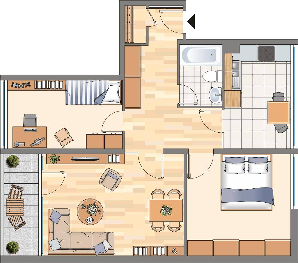 Demnächst frei! 3-Zimmer-Wohnung in Dortmund Hörde (WBS für 75m² erforderlich!), 44263 Dortmund (Hörde Mitte Schüren)