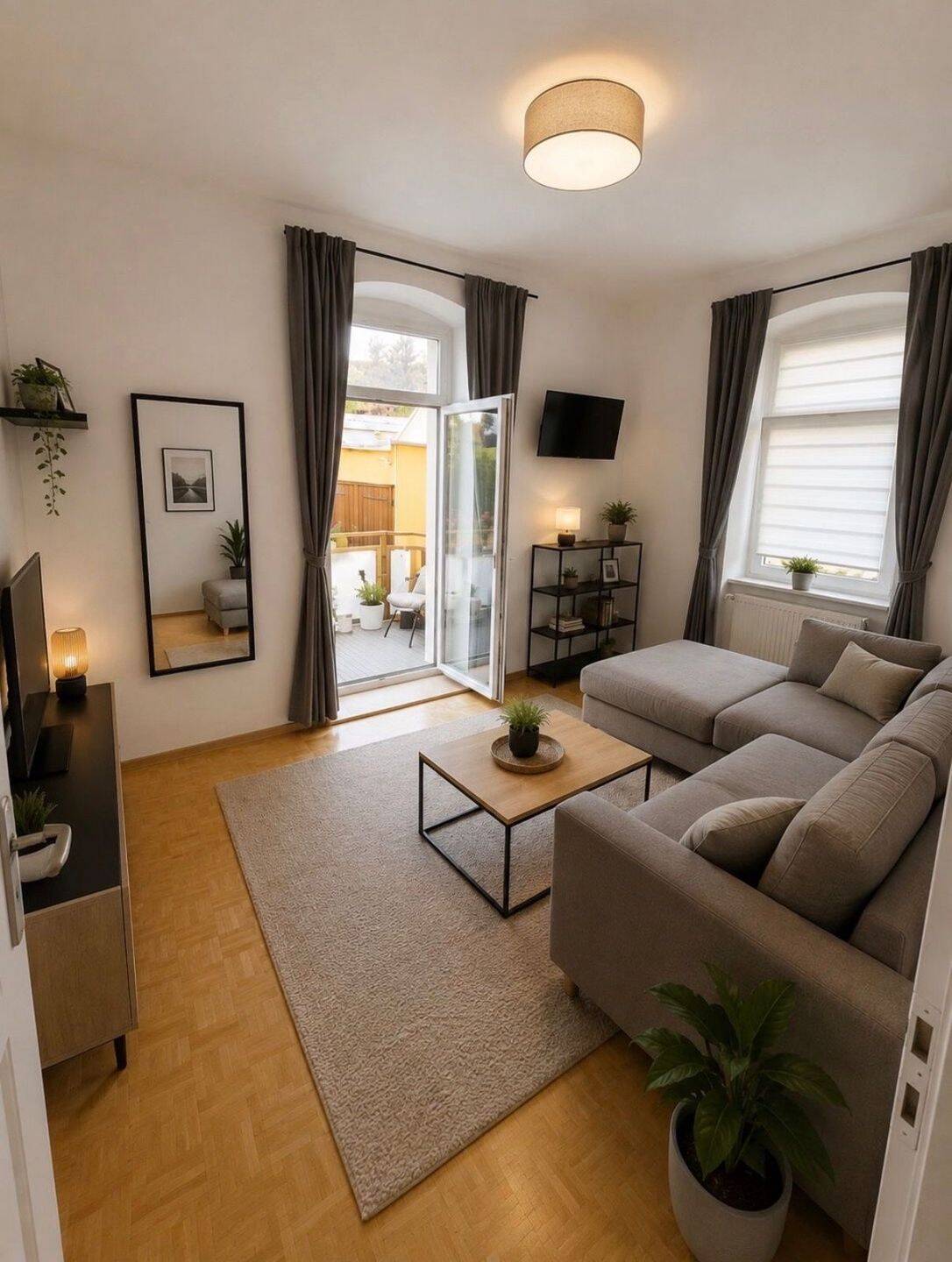 Stilvolle 2-Raum-Wohnung in ruhiger Lage von Dresden-Leuben mit Balkon, Parkett und Einbauküche | Paketkauf möglich!, 1257 Dresden (Großzschachwitz Leuben Lockwitz Niedersedlitz)