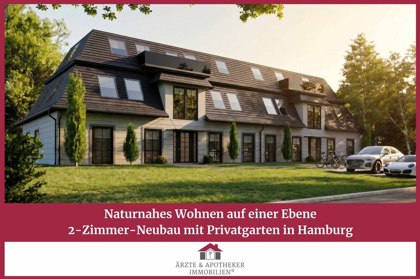 Naturnahes Wohnen auf einer Ebene – 2-Zimmer-Neubau mit Privatgarten in Hamburg