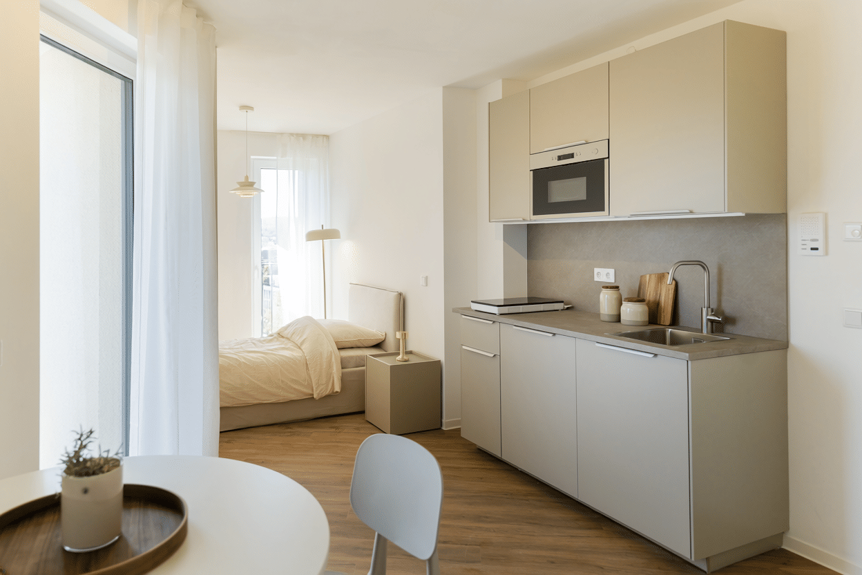 Vollmöbliertes Stadt-Apartment (WE20) an der Alten Bastei | mit Balkon, in Uninähe!