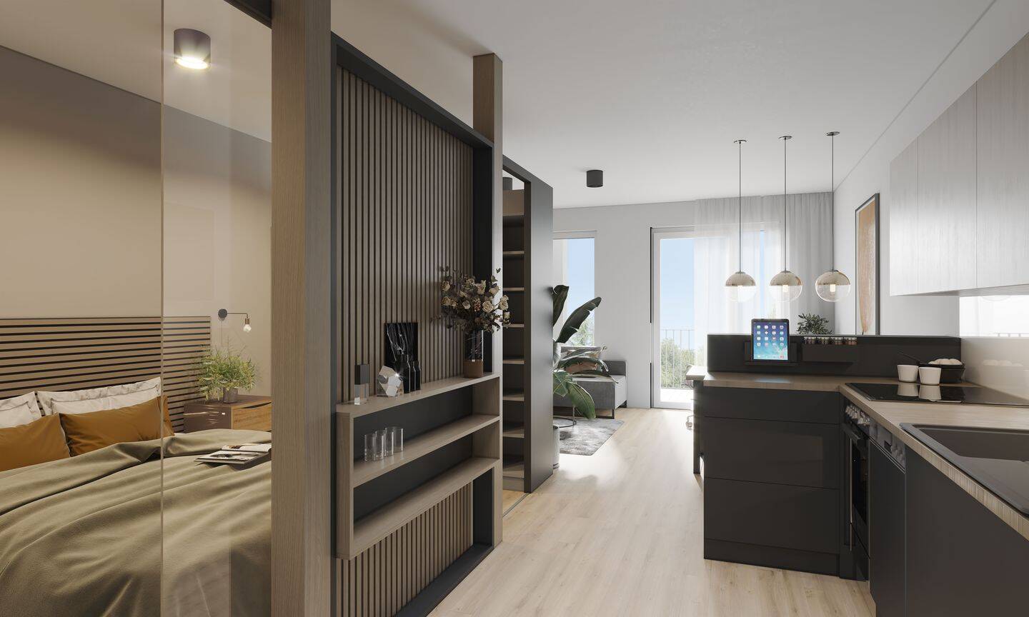 **NEUBAU** Exclusives 1,5 Zimmer Apartment (teilmöbliert mit voll ausgestatteter Küche) in Hemhofen, 91334 Hemhofen