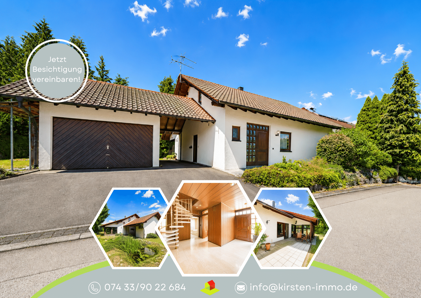 Ruhige Sackgasse in Rangendingen: Familienhaus mit Wintergarten, Doppelgarage und Carport!, 72414 Rangendingen