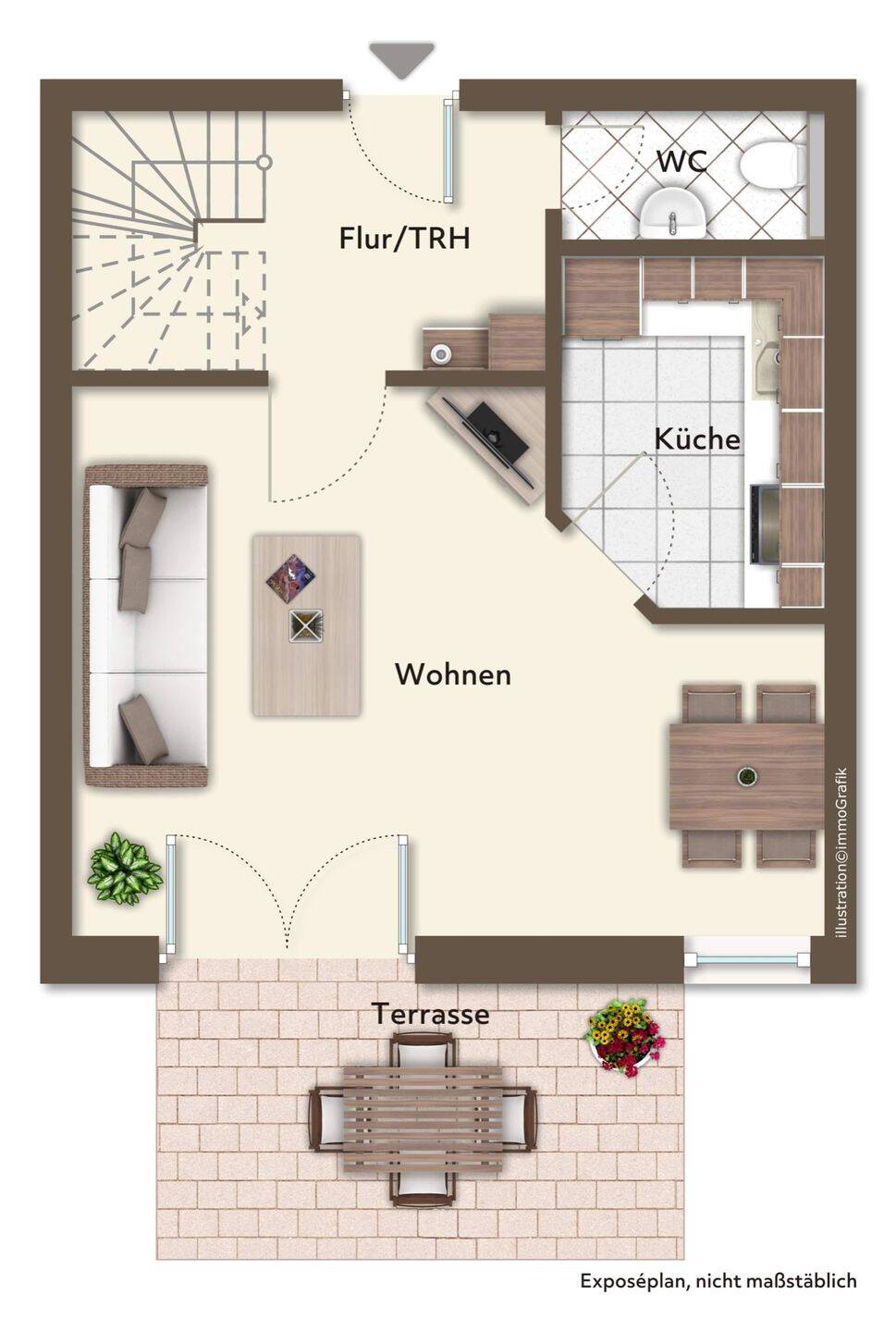Helle, freundliche 3-Zimmer-Maisonette-Wohnung in Osterhofen, 94486 Osterhofen