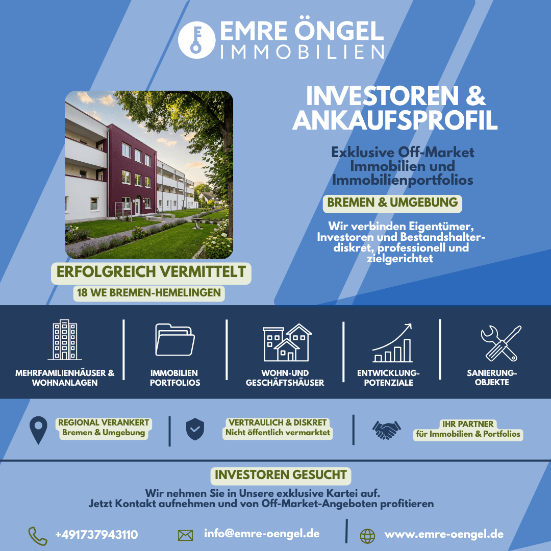 OFF-MARKET INVESTMENTS!!!, 28211 Bremen (Gete Radio Bremen Schwachhausen)