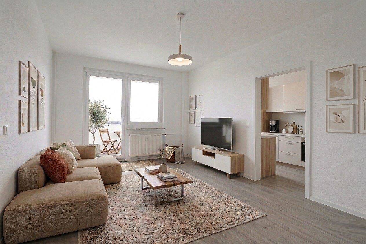 Frisch renovierte 3 Zimmer mit Ausblick * Südbalkon * Aufzug!, 4207 Leipzig (Großzschocher Grünau-Siedlung Kleinzschocher Lausen-Grünau)