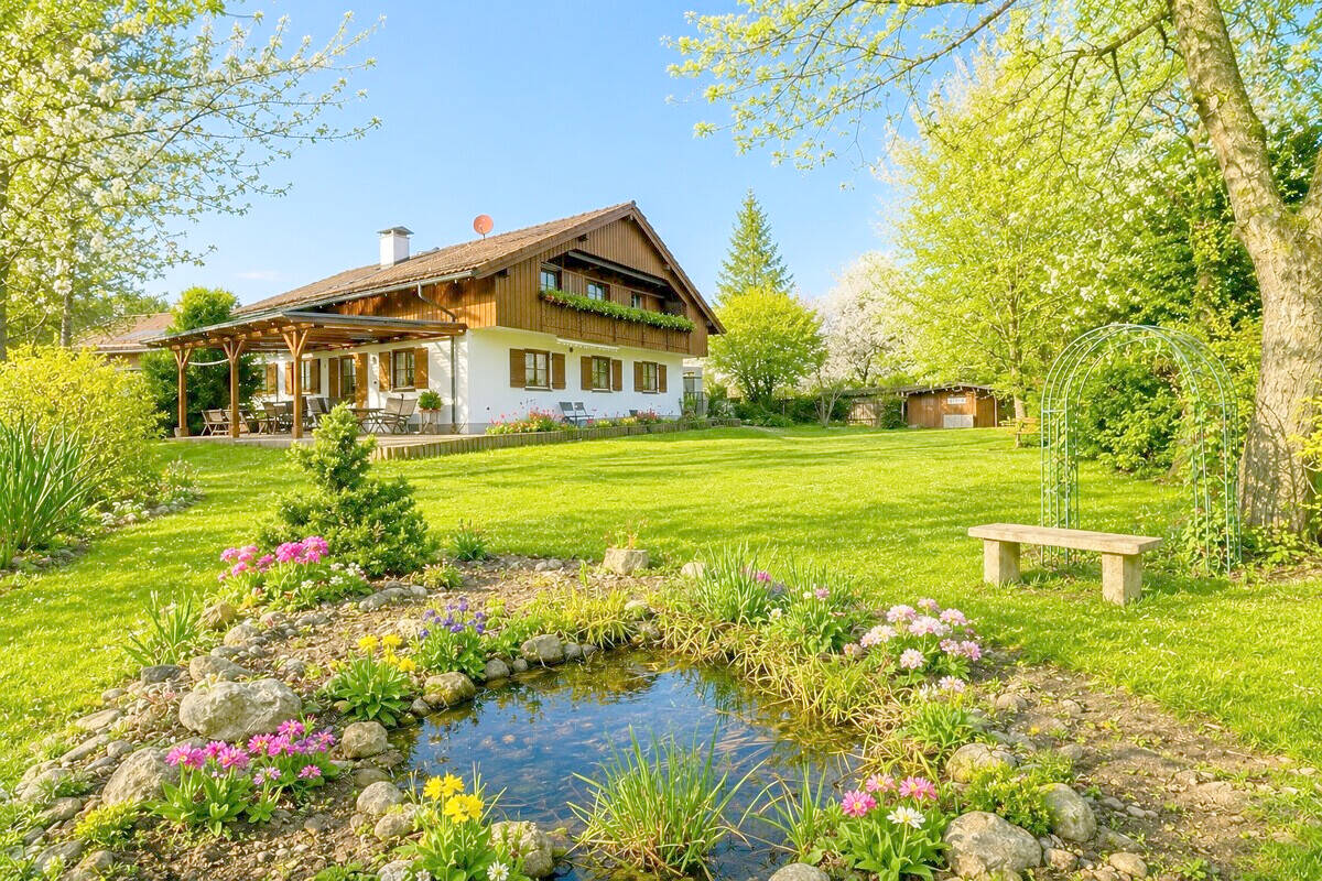 Seltenes Familienhaus mit Büro, Einliegerwohnung und 1.300 m² Gartengrundstück – sofort beziehbar, 82547 Eurasburg