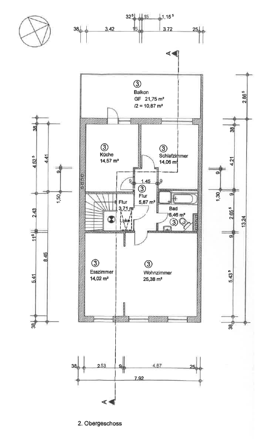 Luxuriöse 2,5-Zimmer-Wohnung (2. OG, Altbau) mit großem Balkon in Bestlage in Bremen-Fesenfeld, 28203 Bremen (Fesenfeld Ostertor Steintor)