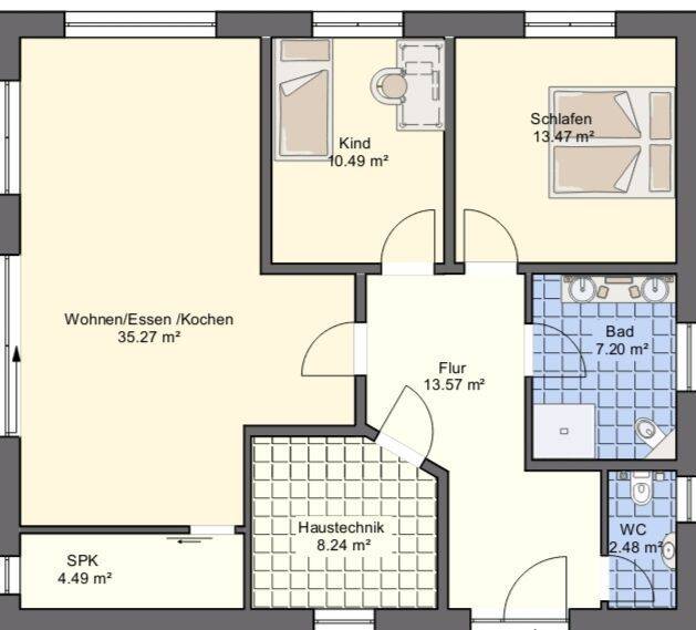 Komfort auf einer Ebene – Hochwertiger Bungalow zum Erstbezug in Reinstetten, 88416 Ochsenhausen