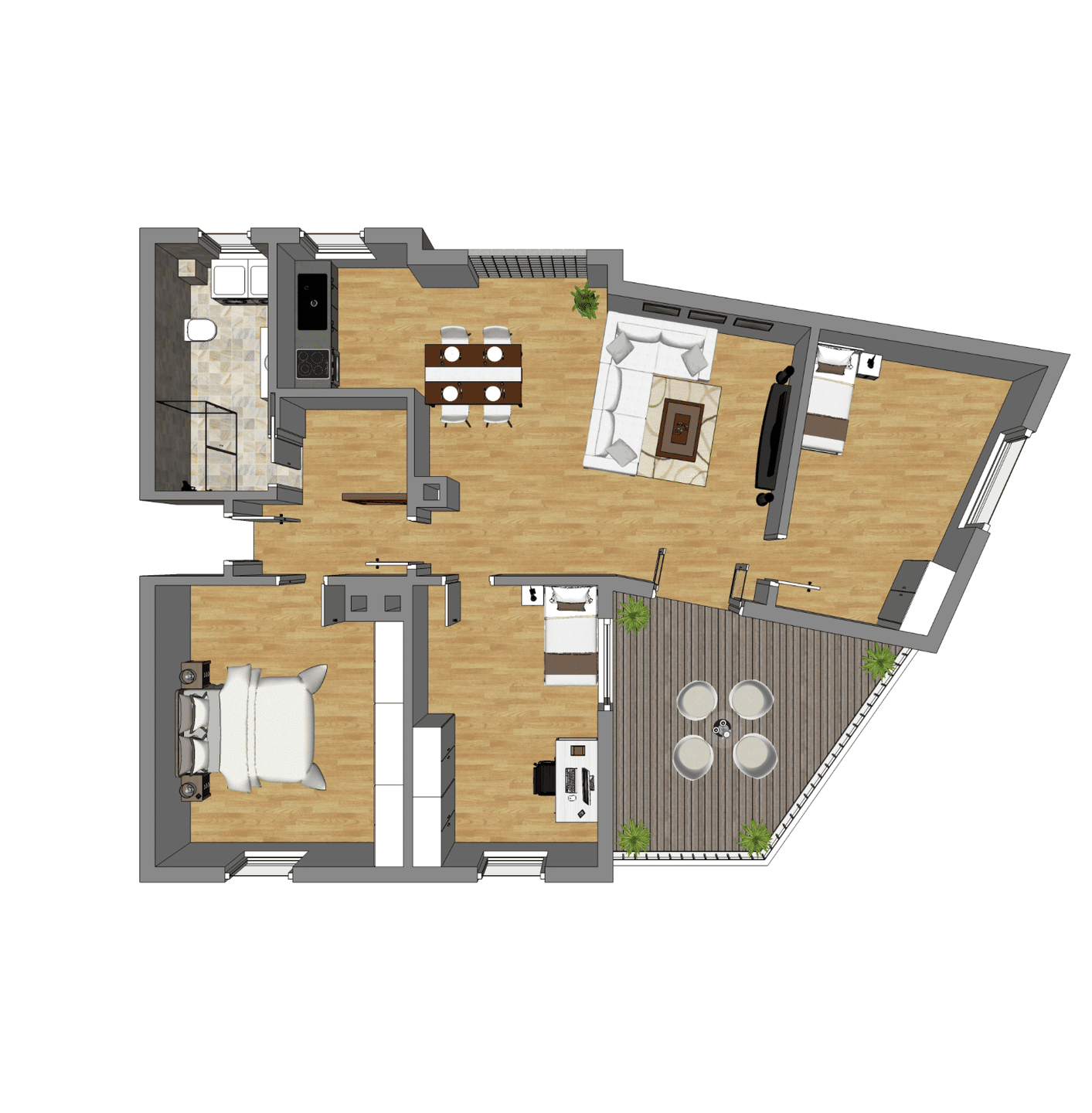 Modernes Wohnen mit großzügigem Raumangebot und sonniger Dachterrasse – ca. 97 m², 96465 Neustadt b. Coburg