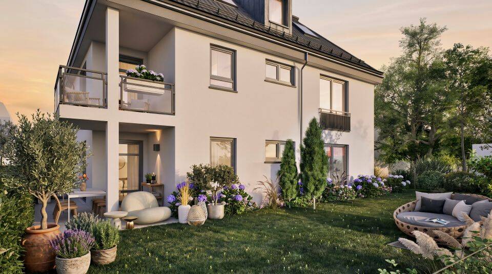 Attraktive großzügige 2-Zi.-Whg., Privatgarten 65m², Tageslicht-Bad, Lift