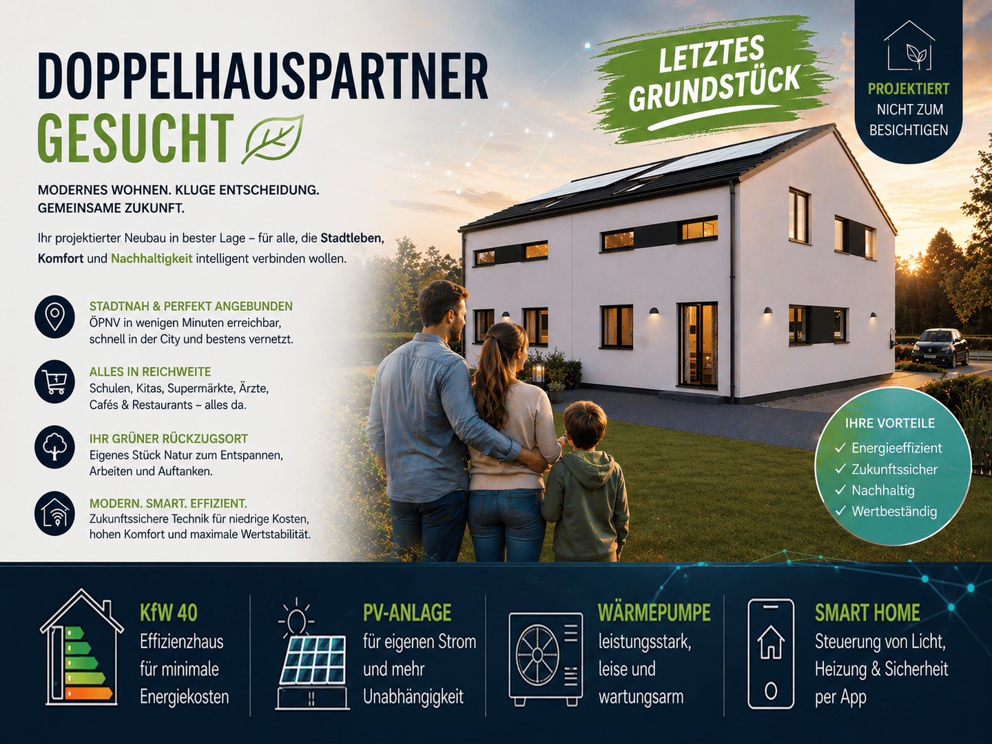 Doppelhauspartner für zukunftssicheren Neubau in Bestlage gesucht, 22393 Hamburg (Wandsbek Bramfeld Poppenbüttel Sasel Wellingsbüttel)