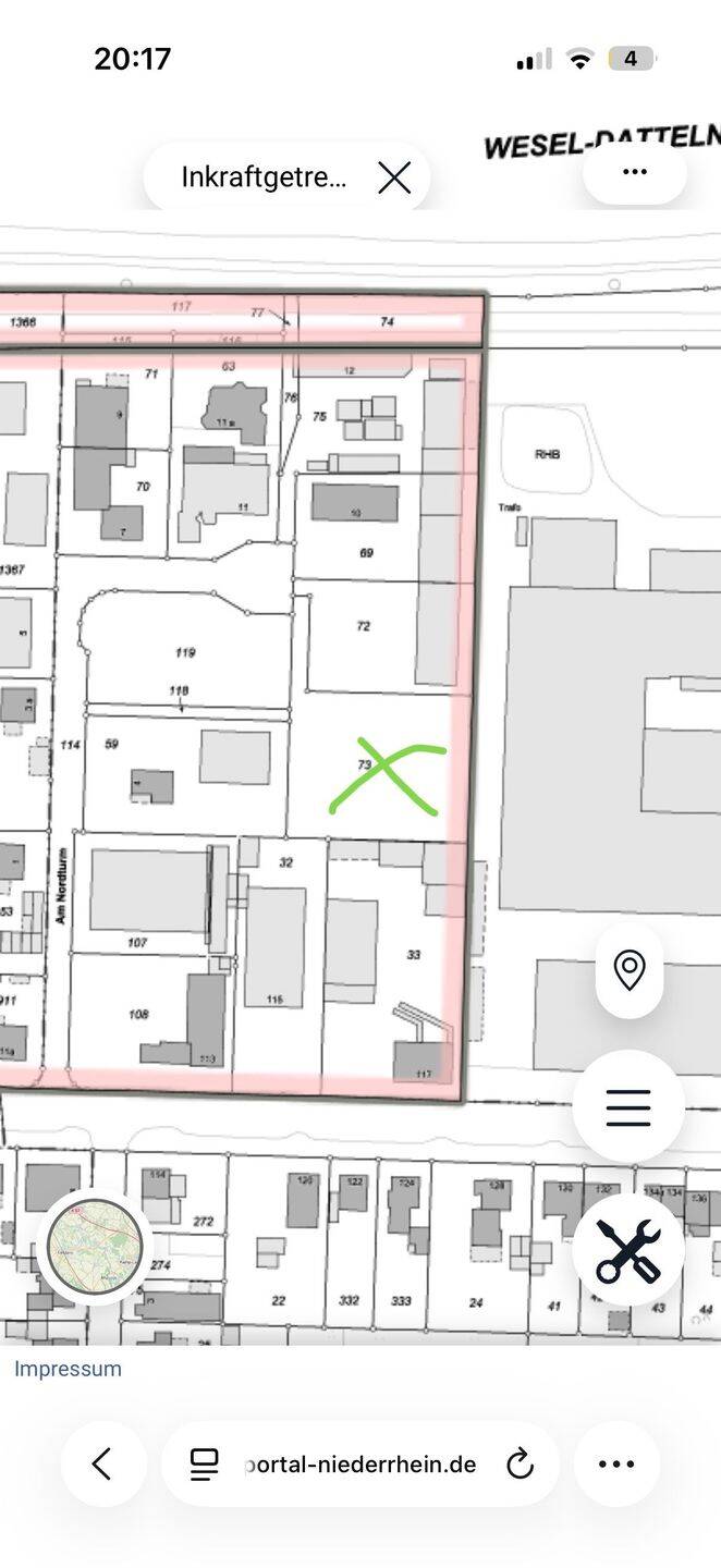 Gewerbegrundstück/Gewerbefreifläche 2500m2 befestigt & eingezäunt, 46562 Voerde (Niederrhein)