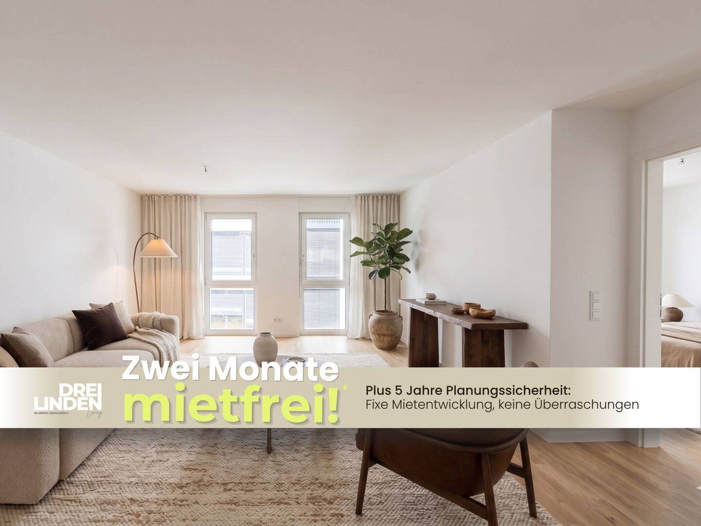 *2 NKM FREI* Neubau-Komfort in Leipzig: stilvoll, hell und effizient geschnittene 2-Zimmer-Wohnung!, 4177 Leipzig (Altlindenau Lindenau)