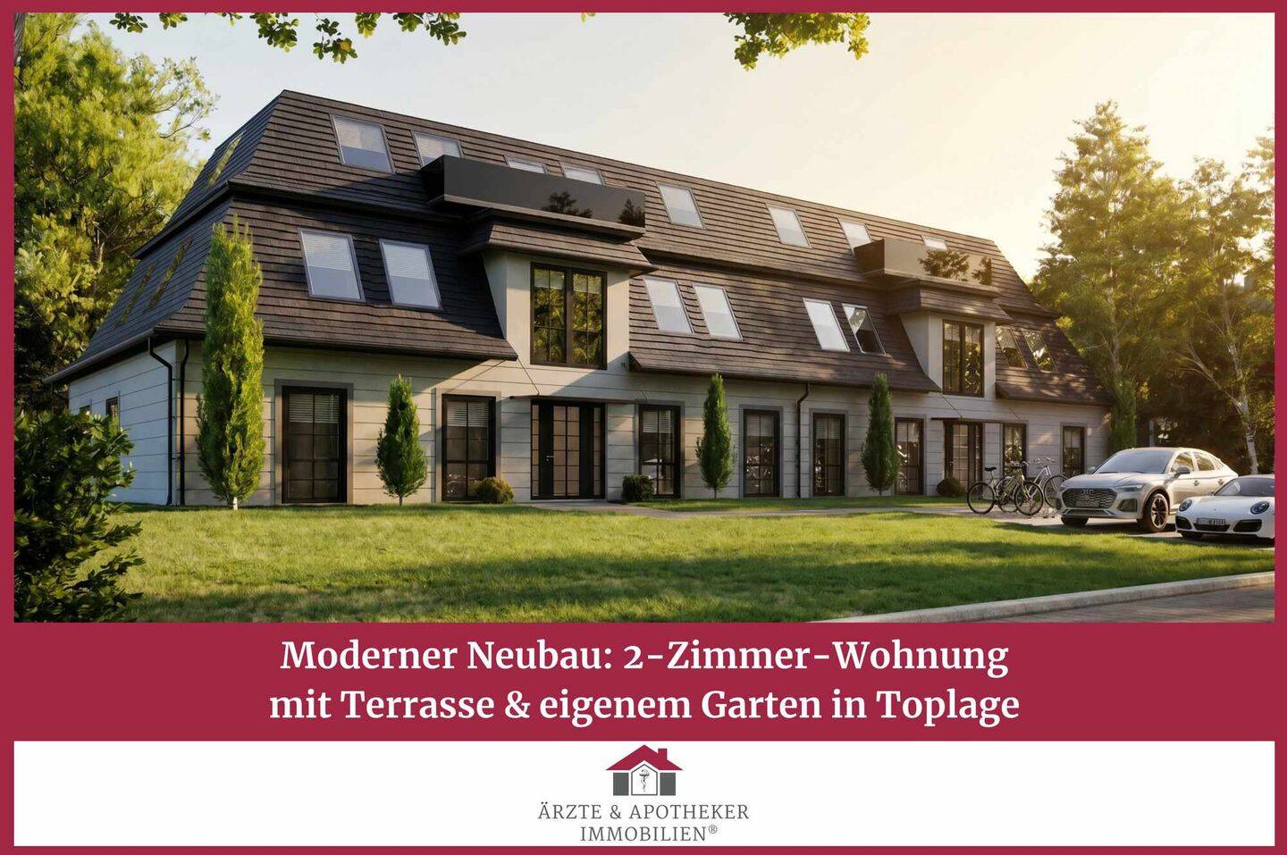 Moderner Neubau: 2-Zimmer-Wohnung mit Terrasse & eigenem Garten in Toplage
