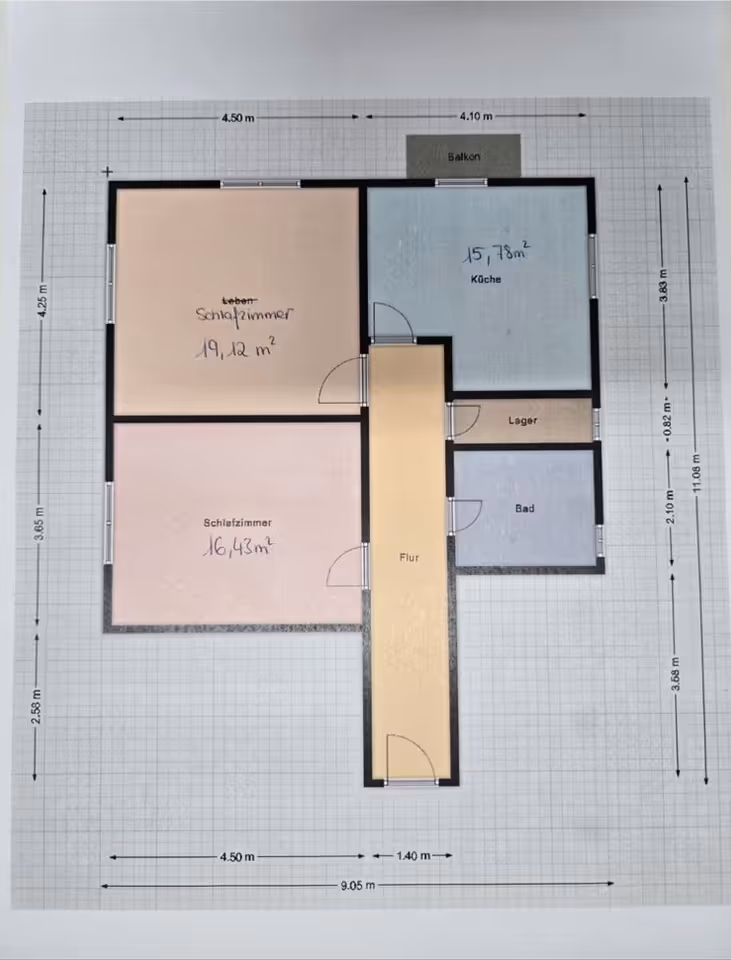 Kernsanierte 2-Zimmer-Wohnung mit Wohnküche & Balkon – Erstbezug nach Sanierung in Bahnhofsnähe Würzburg, 97080 Würzburg (Altstadt Dürrbachau Grombühl Oberdürrbach Unterdürrbach)